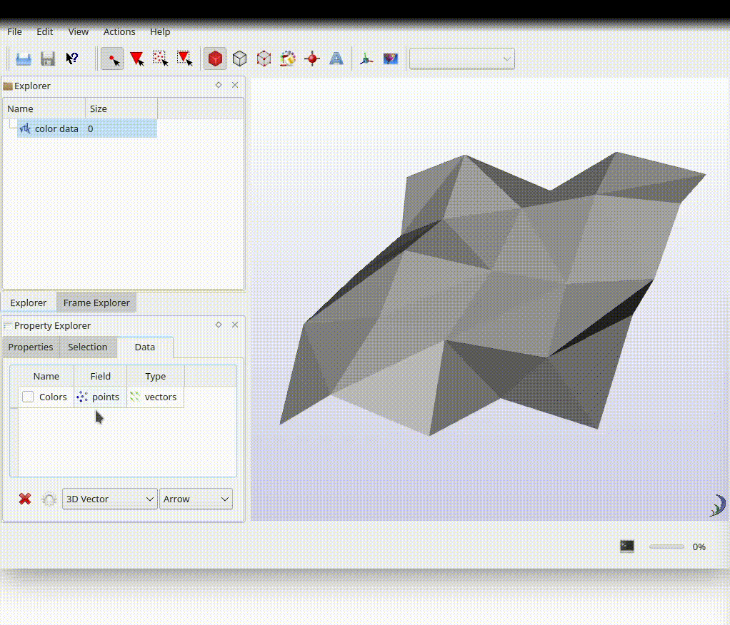Mesh vertex with color 